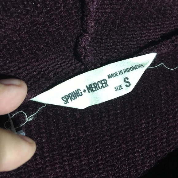 Womens Spring and Mercer Sweater Dark Purple Plum Cowl Neck Winter Transitional - Picture 2 of 5